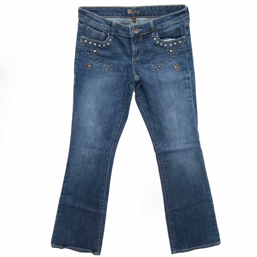 Kut From The Kloth Studded Bootcut Jeans Size 6